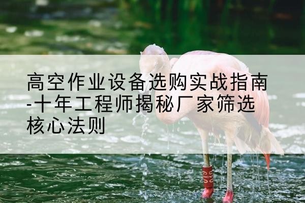 和硕剪叉式升降机厂家-高空作业设备选购实战指南-十年工程师揭秘厂家筛选核心法则